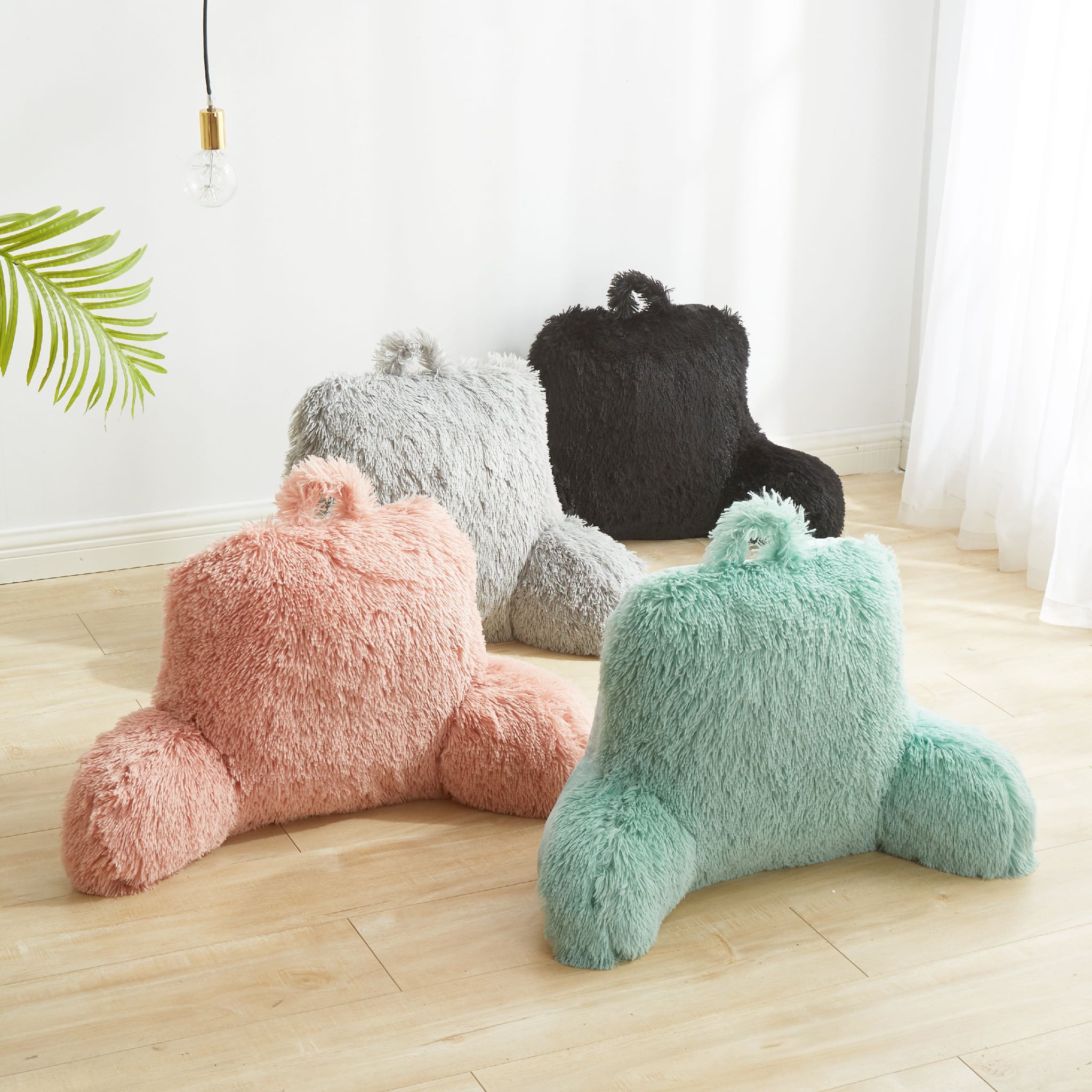 fuzzy backrest pillow
