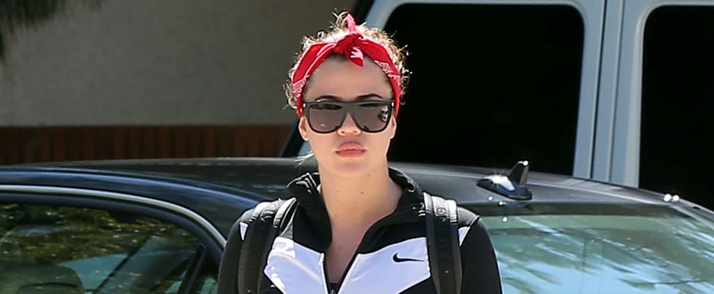 Khloe Kardashian Wearing Nike to Gym