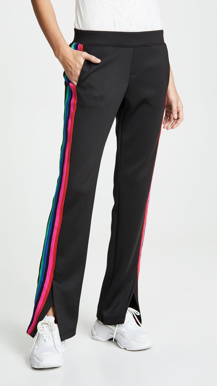 pink and white plaid pants