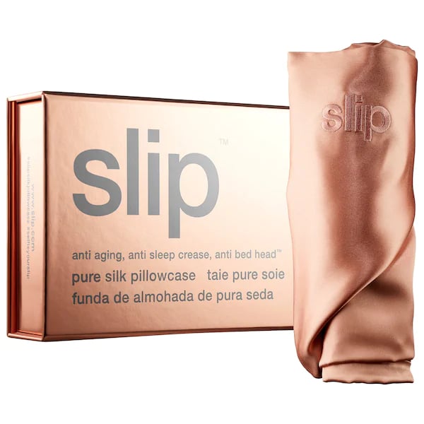 Slip Silk Pillowcase in Rose Gold or Plum