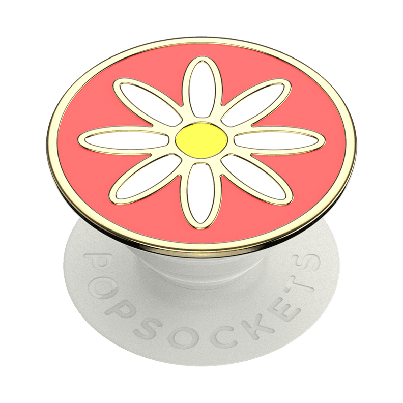 Enamel Quaint Daisy Coral PopSocket