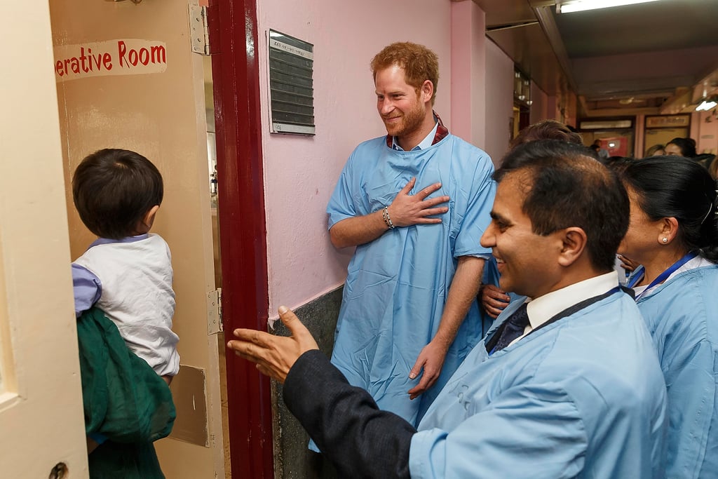 Prince Harry at Children's Hospital in Nepal 2016