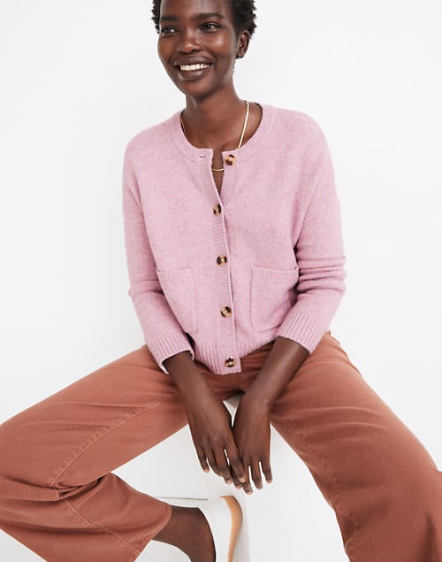 Madewell pointelle 2025 ribbed cardigan