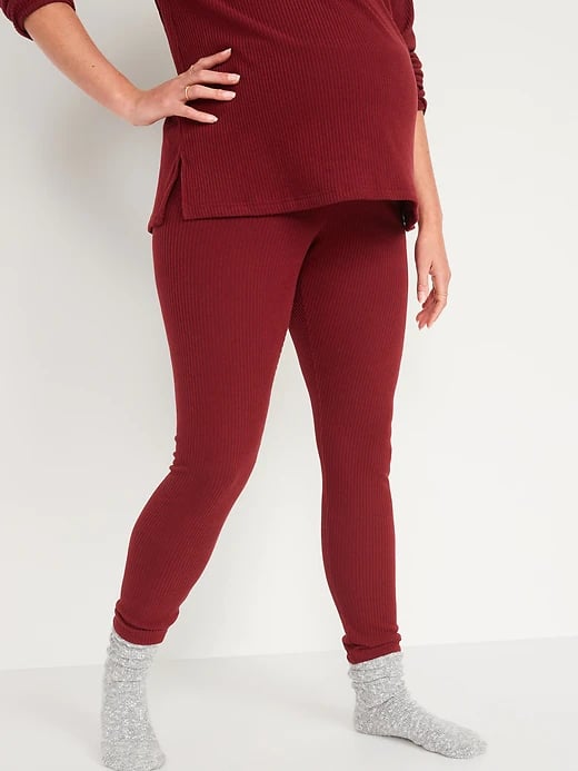 Old Navy Maternity Plush Rib-Knit Pajama Leggings, 31 Old Navy Maternity  Pieces That'll Give You — and Your Bump — the Coziest Winter Ever