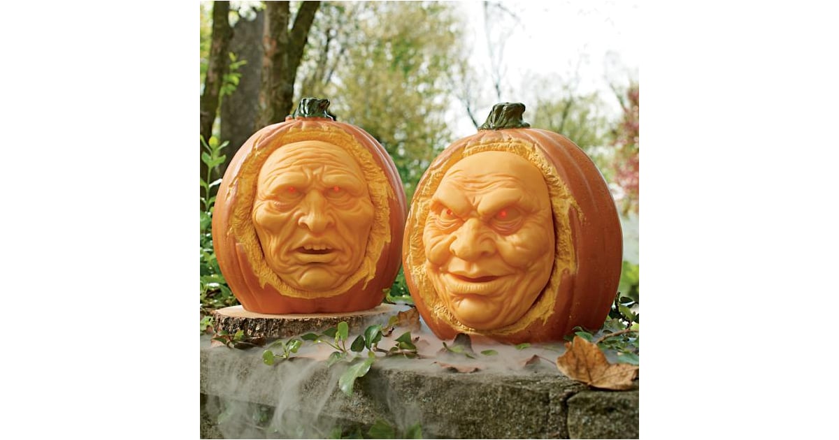 Animated Interactive JackOLanterns Set of Two SoundActivated