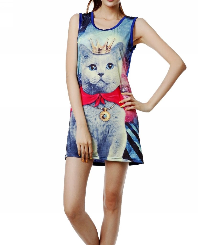 A cat . . . in the galaxy . . . that's a prince? This cat dress ($9, originally $20) is everything.