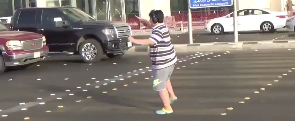 Boy Doing Macarena in Streets of Saudi Arabia