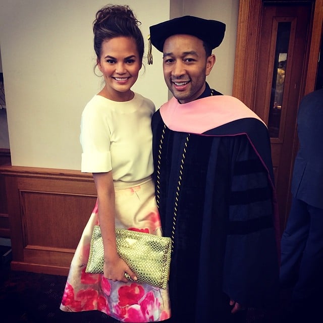 Chrissy Teigen and John Legend celebrated his honorary doctorate.
Source: Instagram user chrissyteigen