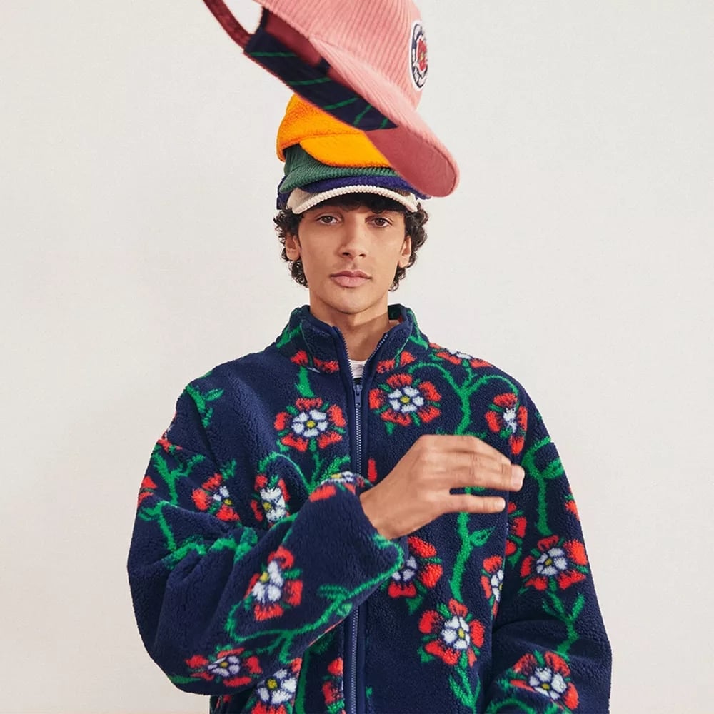 Rowing Blazers x Target Men's Rose Print Fleece Zip Up Jacket