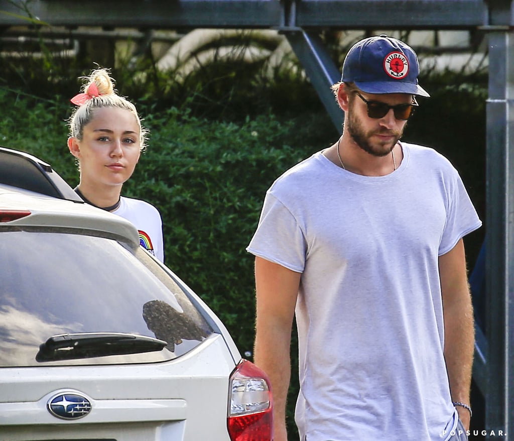 Miley Cyrus and Liam Hemsworth Having Lunch in Australia