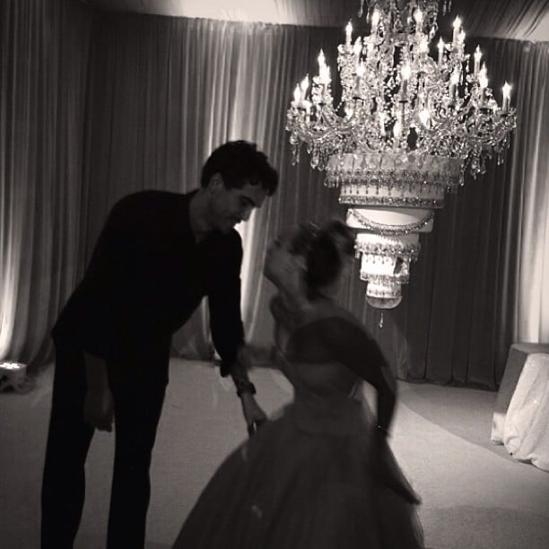 Kaley shared a candid moment with Ryan on Instagram, showcasing their hanging chandelier cake.
Source: Instagram user normancook