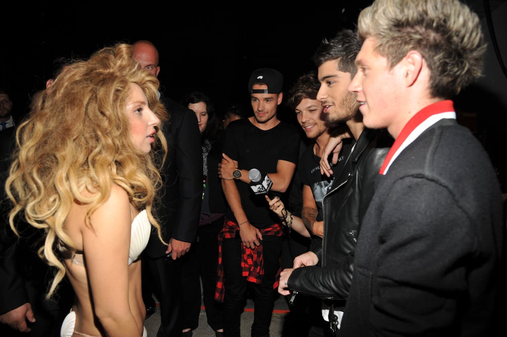 One Direction Meeting Lady Gaga at the MTV VMAs in 2013