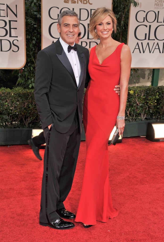 George Clooney escorted Stacy Keibler down the carpet in 2012.