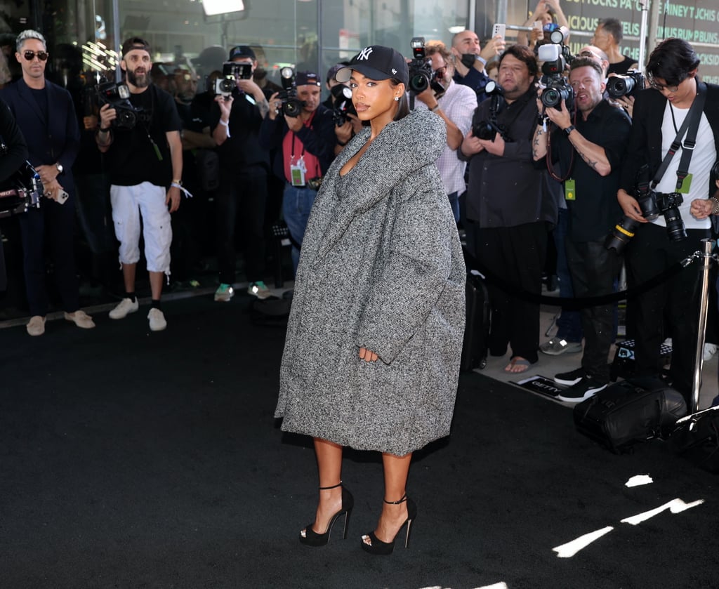 Lori Harvey's Massive Coat at NYFW | Photos