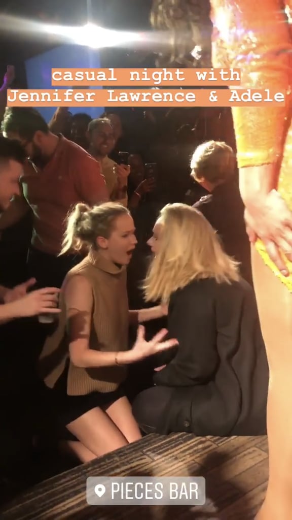 Adele and Jennifer Lawrence at NYC Pieces Gay Bar March 2019