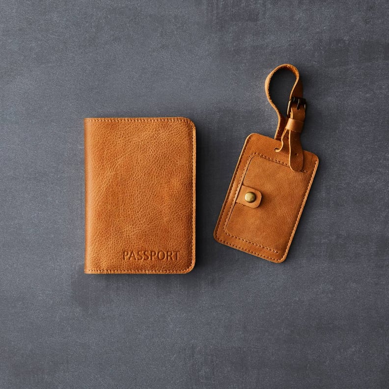Hearth & Hand With Magnolia Leather Luggage Tag and Passport Holder Set