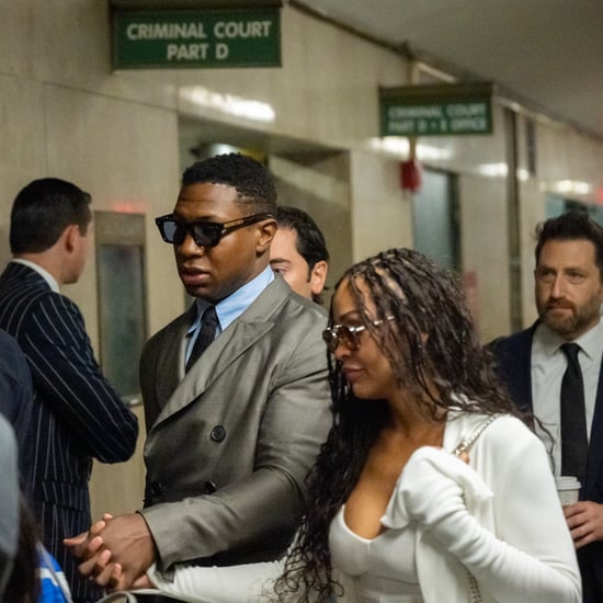 Jonathan Majors and Meagan Good Appear in NYC Court Together