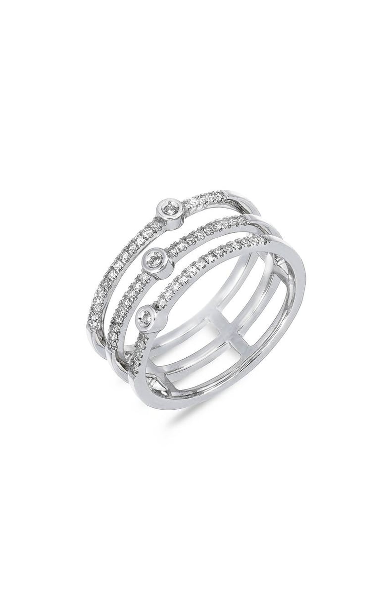 Carrière Triple Row Diamond Stackable Ring