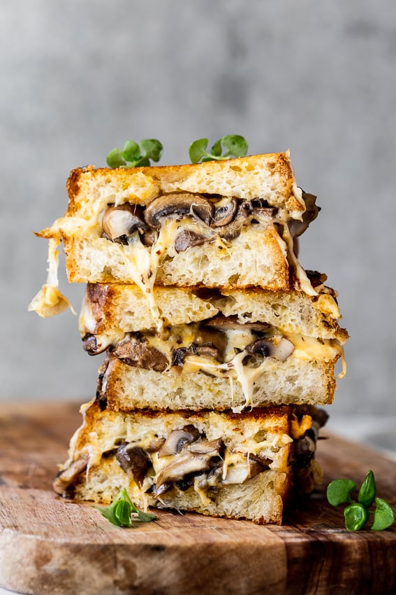 Garlic Mushroom Grilled Cheese