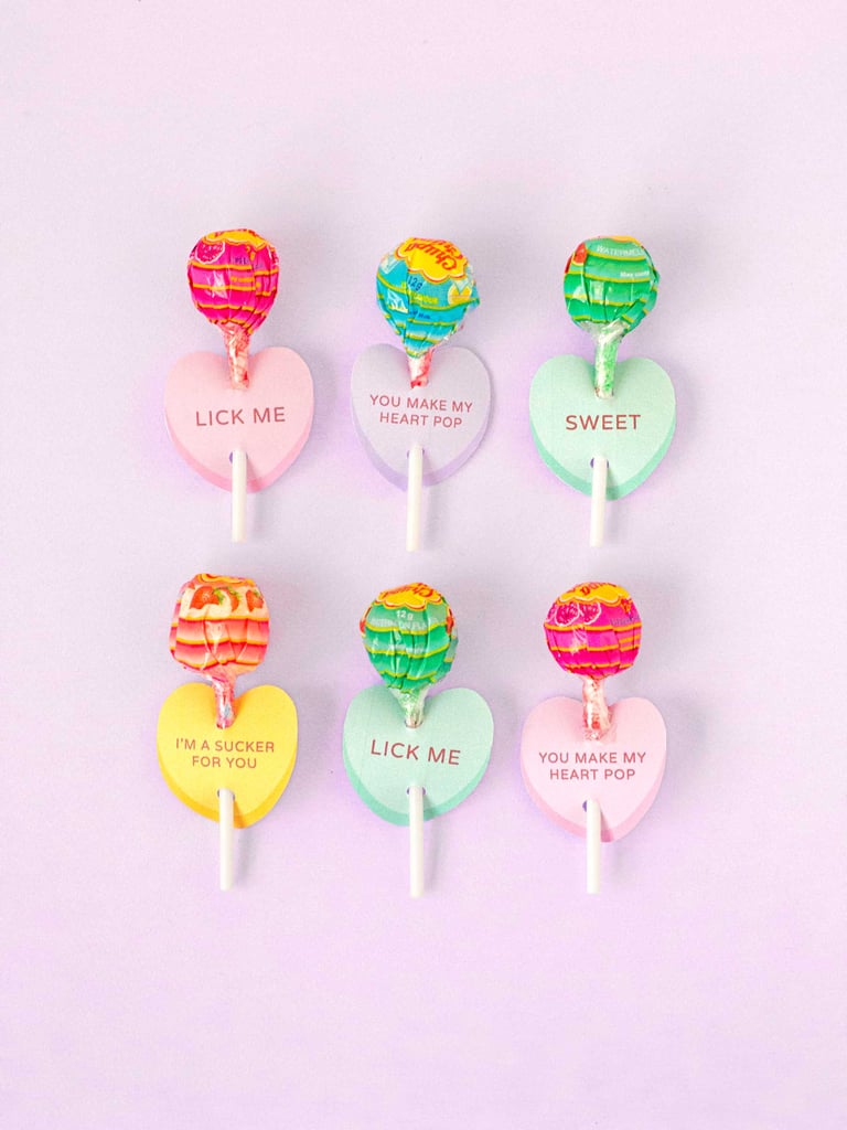 Printable Lollipop Heart Holder Valentines