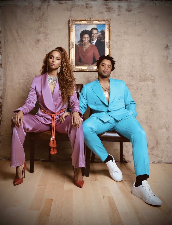 Image result for Ciara and her husband, Russell Wilson, dressed up as another famous couple — Beyoncé and Jay-Z