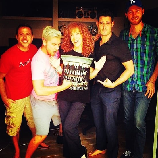 Kathy Griffin Wears a BSB T-Shirt to Lance Bass's Show