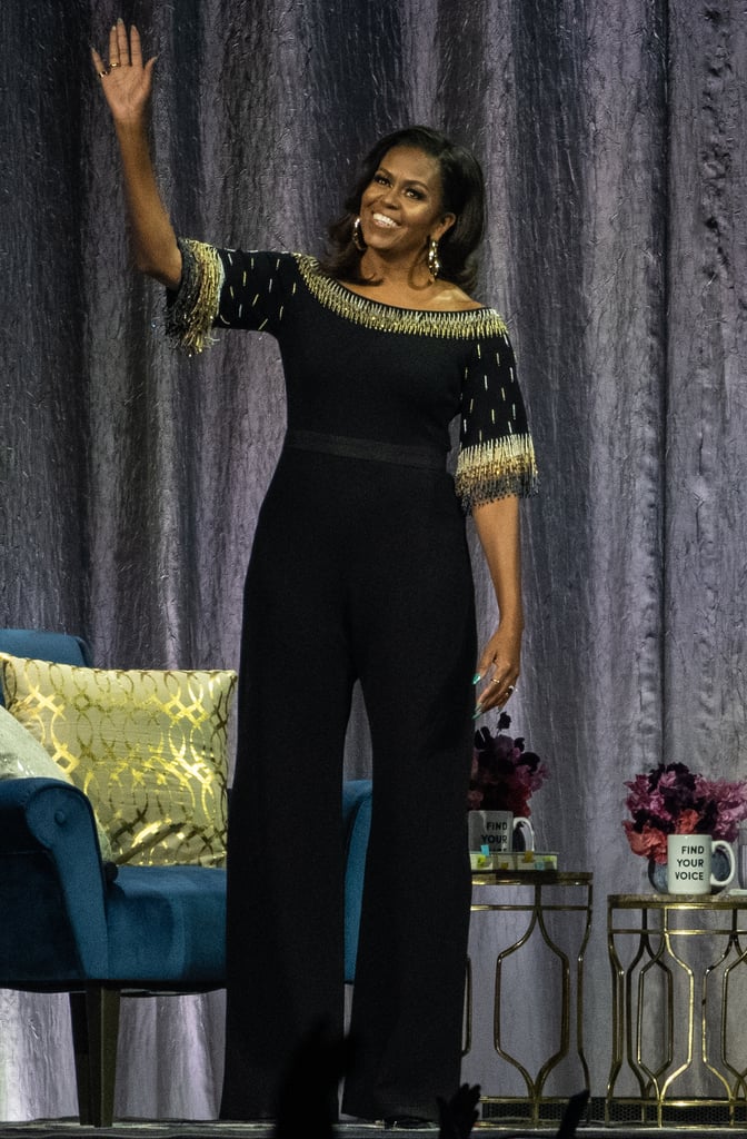 Michelle Obama Beaded Stella McCartney Jumpsuit on Book Tour