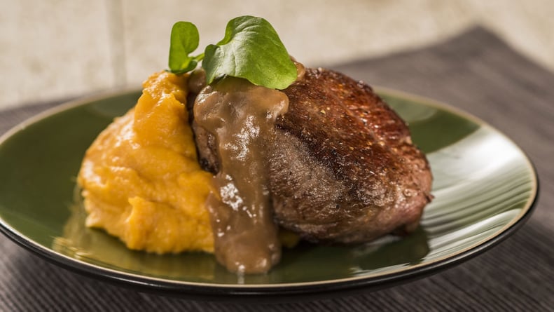 New Zealand: Seared Venison Loin With Wild Mushroom Marsala Sauce and Kumara Purée