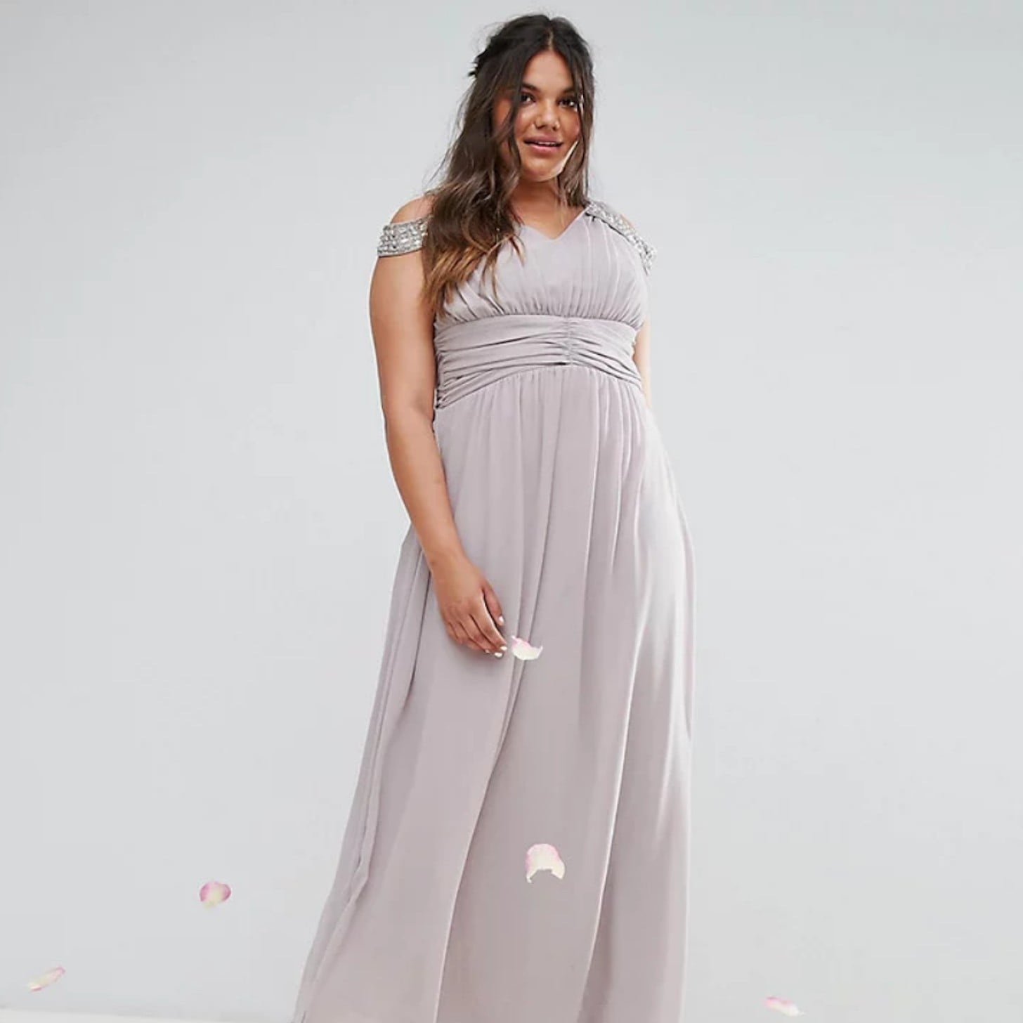 plus size wedding guest long dresses