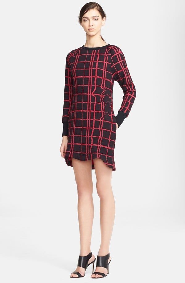 Kenzo Jacquard Neon Plaid Dress
