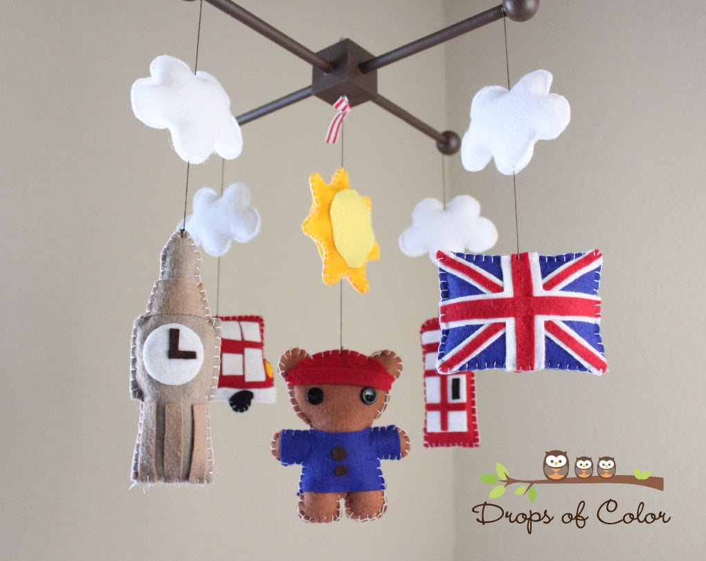 Drops of Color's Dream About London mobile ($90) is the perfect nursery accessory for little Anglophiles.