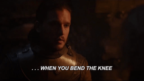 She's been wanting Jon on his knees since they first met.