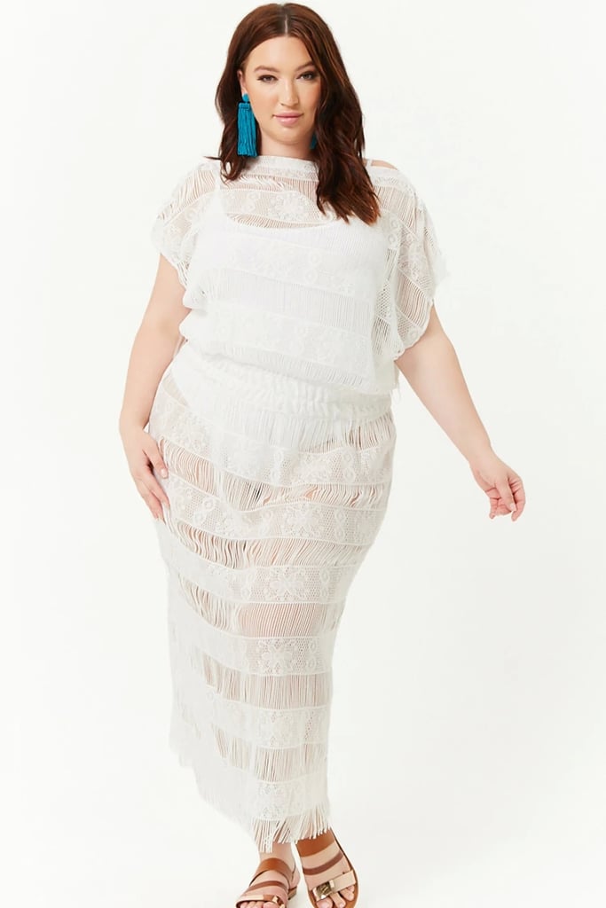 Forever 21 Crochet Lace Fringe Dress