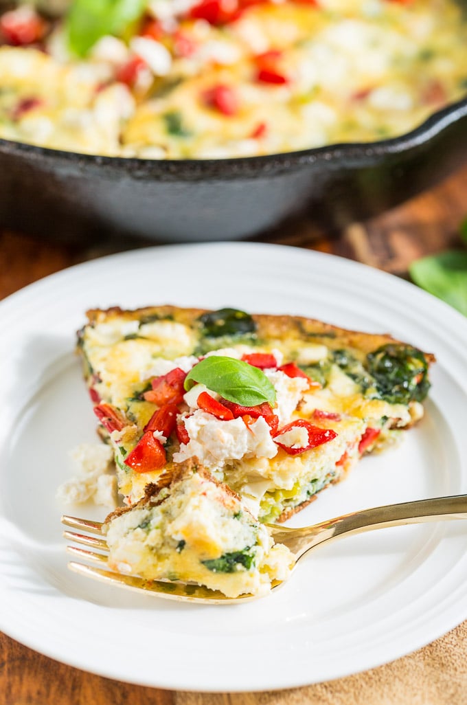 Roasted Red Pepper Frittata Healthy Egg Recipes For Breakfast