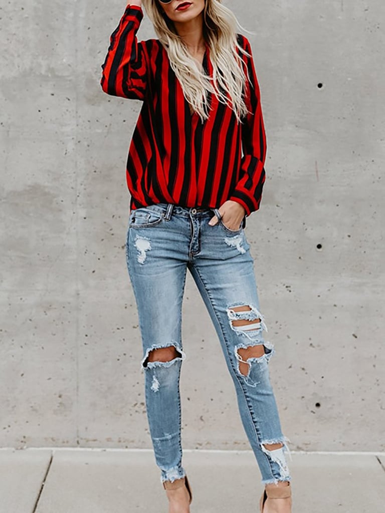 Ninimour Striped Blouse