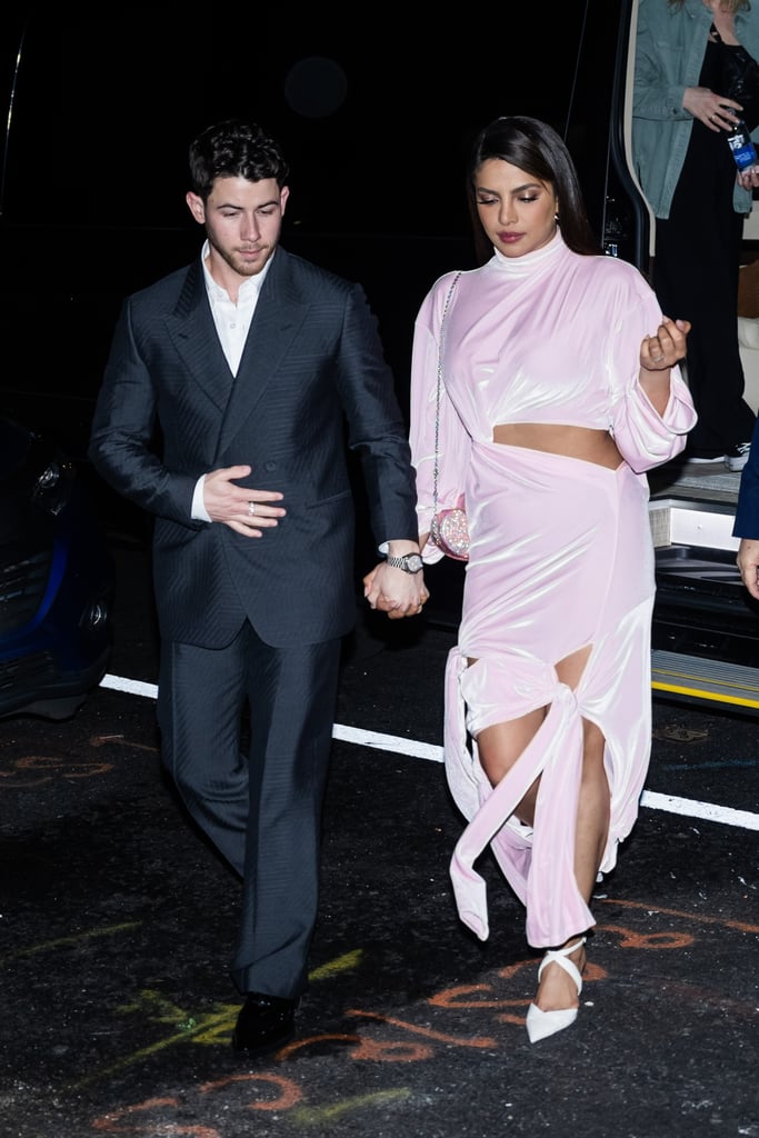 Priyanka Chopra Wears Pink Cutout Dress For NYC Date Night