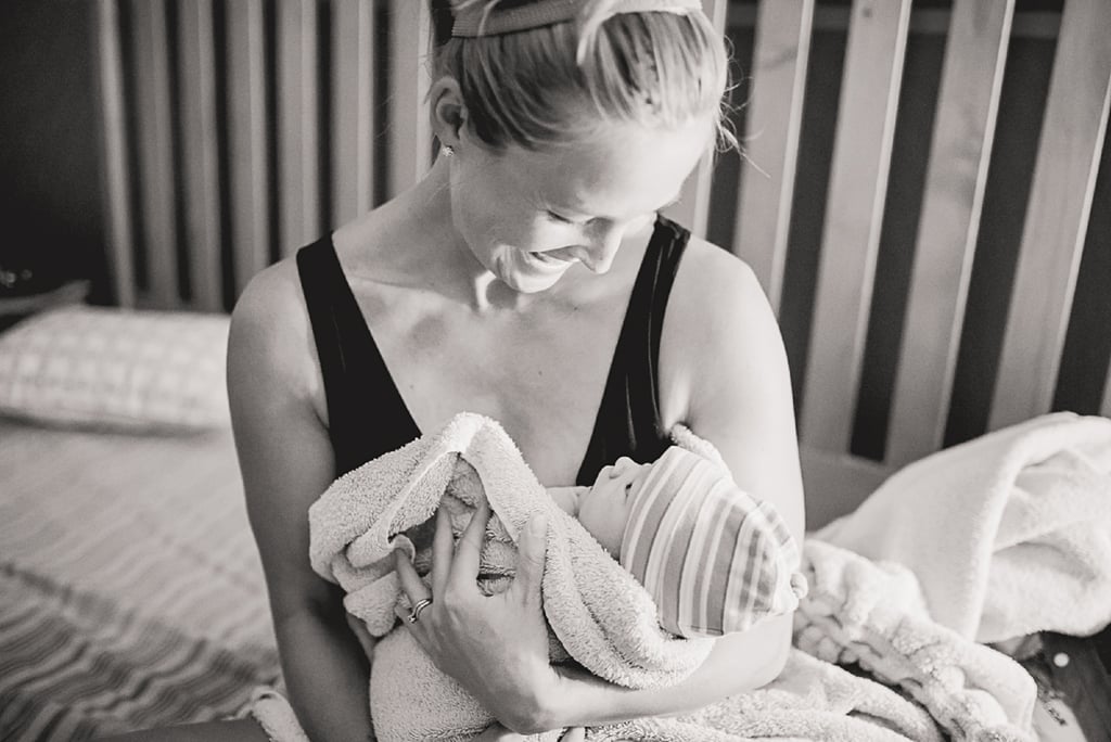 Black and White Photos of a Home Birth