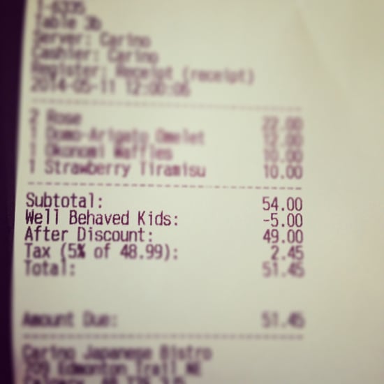 Restaurant Gives Discount For Well-Behaved Kids