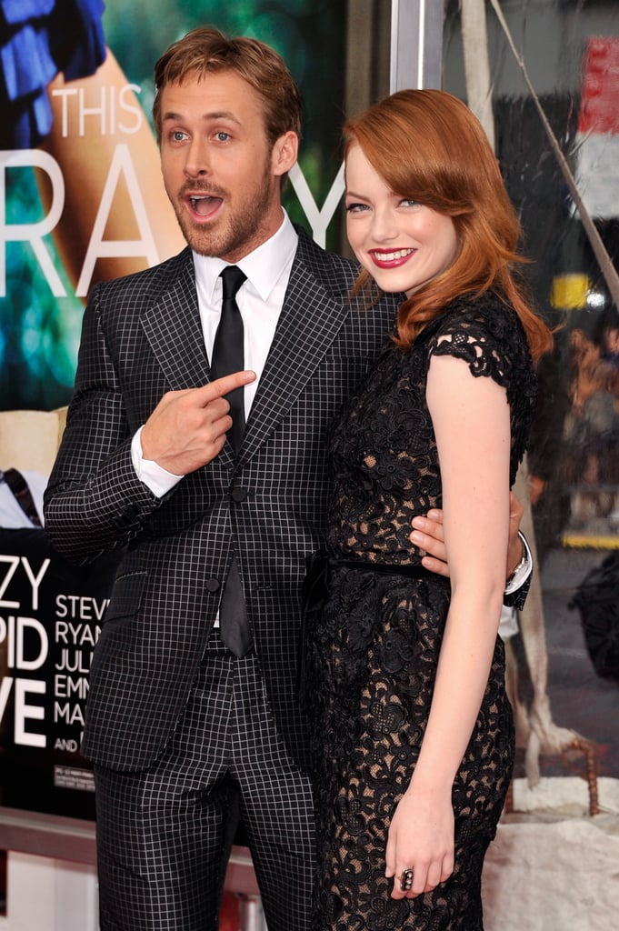 Emma Stone and Ryan Gosling have graced the big screen together three times, and their latest project, the musical romantic comedy La La Land, is already making an award season splash. With eight Critics' Choice Awards wins already, seven Golden Globes wins, and Oscar glory likely on the way, the longtime friends and co-workers are racking up career milestones left and right — they even cemented their place in Hollywood history (literally) at a recent hand and footprint ceremony. And yes, we know that they are not (and will likely never be) a couple, but we'll never stop swooning over their sweet moments together. 

    Related:

            
            
                                    
                            

            You&apos;re Not Going to Believe Ryan Gosling&apos;s Reason For Why He Likes Working With Emma Stone