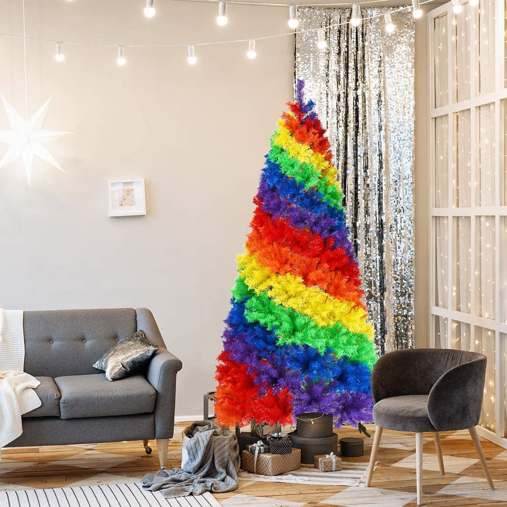 Goplus Store 7' Colourful Rainbow Full Fir Christmas Tree