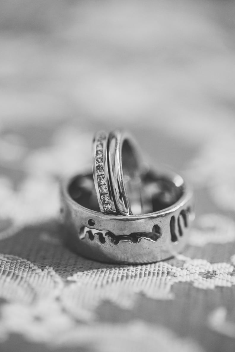 Engrave his wedding band with a meaningful message.