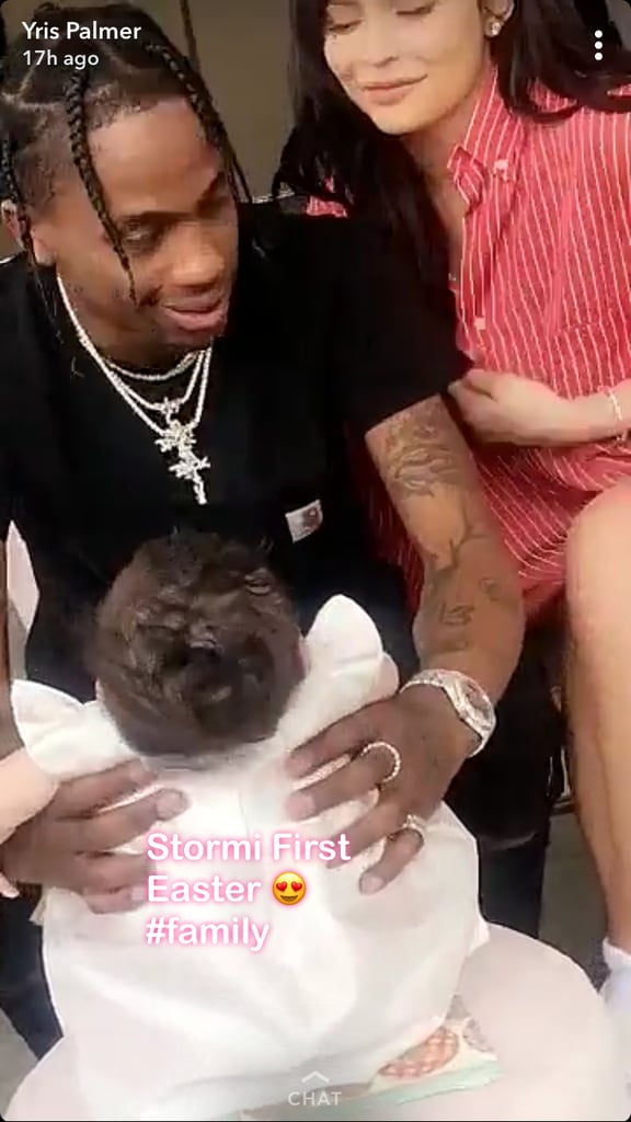 Kylie Jenner, Travis Scott, and Stormi Easter Photos 2018