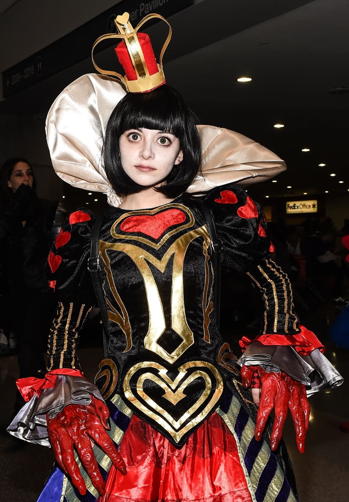 We weren't creeped out by this masterful Red Queen costume until we saw the gloves . . .