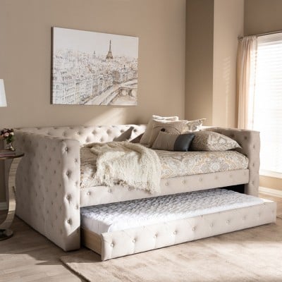 Baxton Studio Anabella Daybed With Trundle