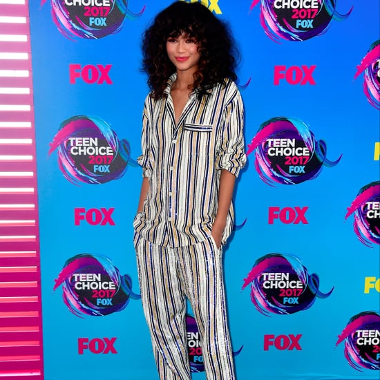 Zendaya Striped Outfit at Teen Choice Awards 2017