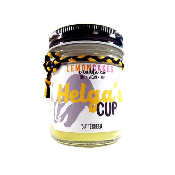 Helga's Cup Hufflepuff-Inspired 8oz Soy Candle in Butterbeer