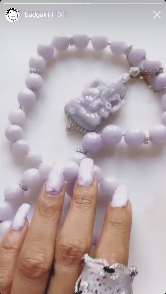 Rihanna Lavender Jade Nails