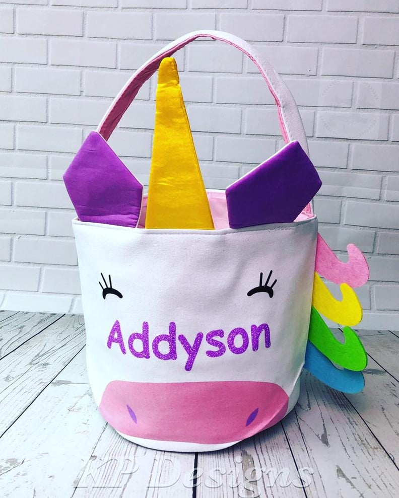 Personalized Unicorn Easter Basket