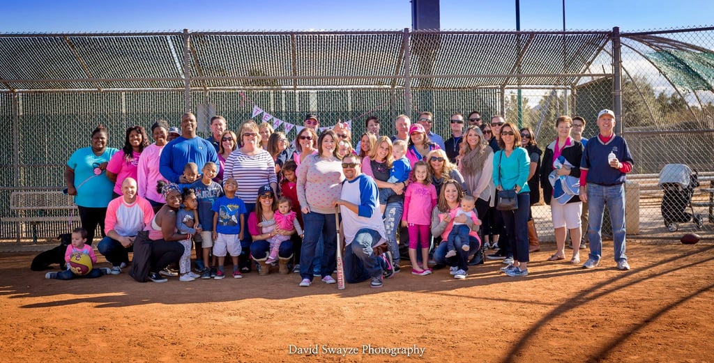Baseball Gender-Reveal Baby Announcement
