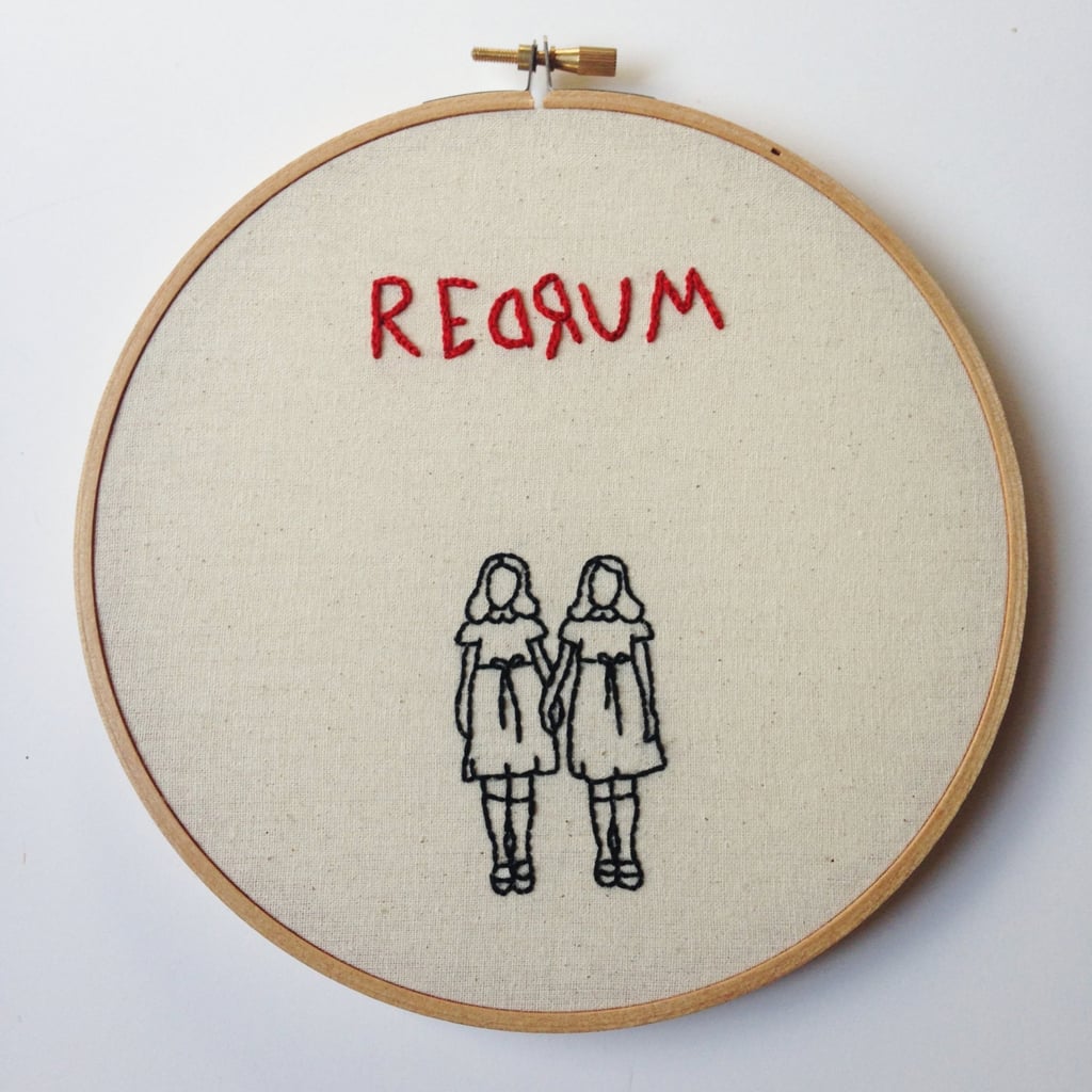The Shining creepy kids embroidery ($40) will make you want to hide under your sheets.